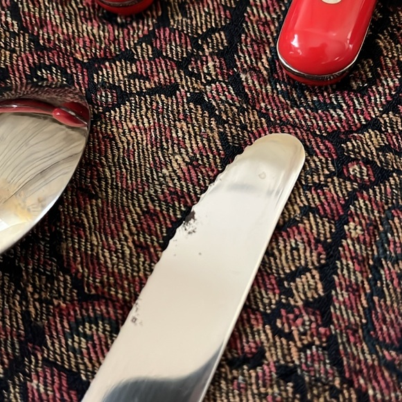 Life Time Stainless Thailand Red Handle Flatware and Server - Picture 5 of 7
